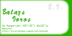 balazs voros business card